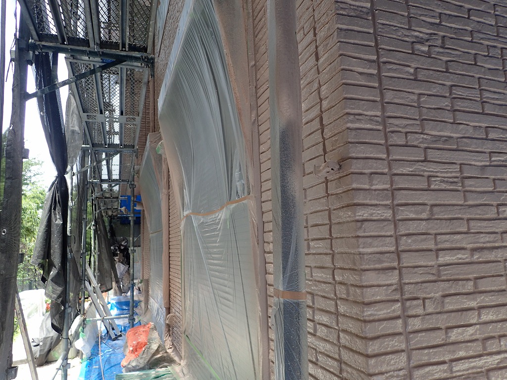 塗装作業中