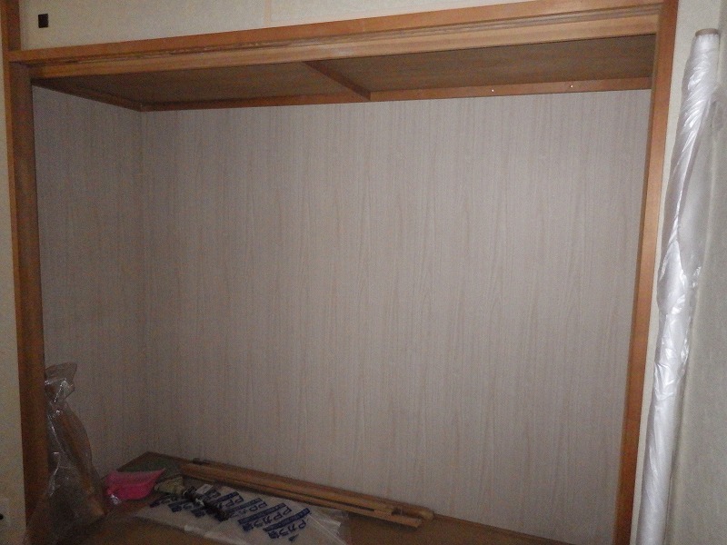 和室施工中（中段撤去）